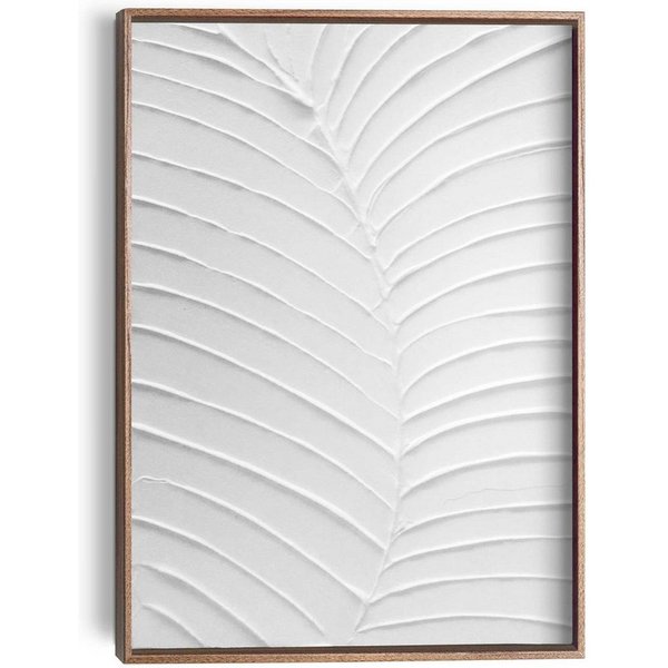 Reinders! Wandbild Blattadern, Wohnzimmer - Weiß - MDF - Blumen und Pflanzen - 30x40 cm