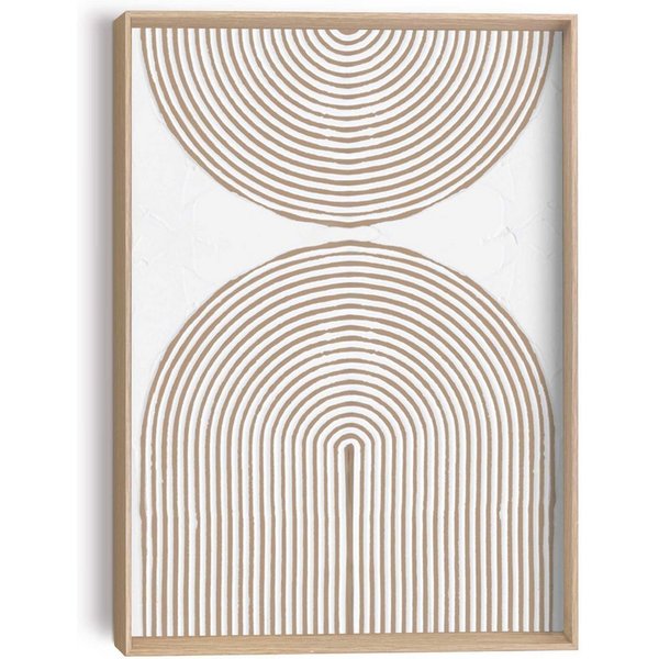 Reinders! Wandbild Reliefbögen, Wohnzimmer - Beige - MDF - Abstrakt - 30x40 cm