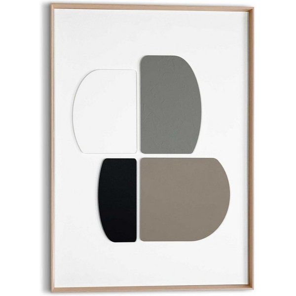 Reinders! Wandbild Sculpted Silence, Wohnzimmer - Beige - MDF - Abstrakt - 50x70 cm
