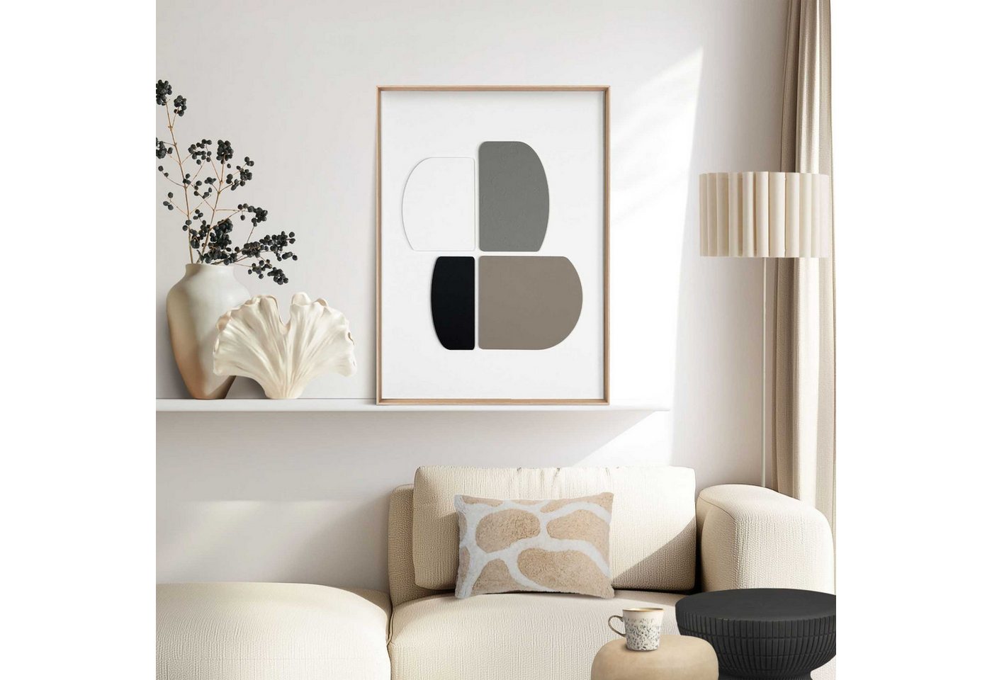 Reinders! Wandbild Sculpted Silence, Wohnzimmer - Beige - MDF - Abstrakt - 50x70 cm – Bild 2 von 5