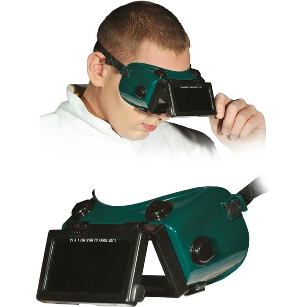 Reis Arbeitsschutzbrille GOG-RECTANGLE Schutzbrille für Schweißer, grün-schwarz, Einheitsgröße, (1St)