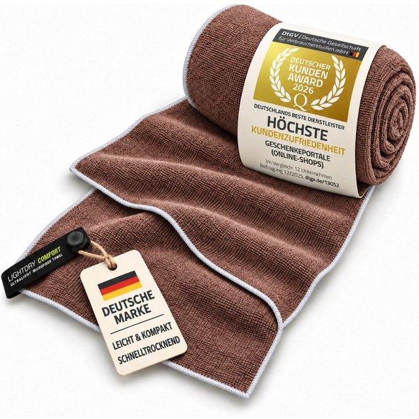 LightDry Reisehandtuch LightDry Reisehandtuch – Leichtes Mikrofaser-Sport und Strandhandtuch, Sport, Strand & Badehandtuch