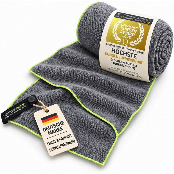 LightDry Reisehandtuch LightDry Reisehandtuch – Leichtes Mikrofaser-Sport und Strandhandtuch, Sport, Strand & Badehandtuch