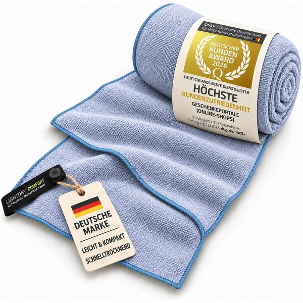 LightDry Reisehandtuch LightDry Reisehandtuch – Leichtes Mikrofaser-Sport und Strandhandtuch, Sport, Strand & Badehandtuch