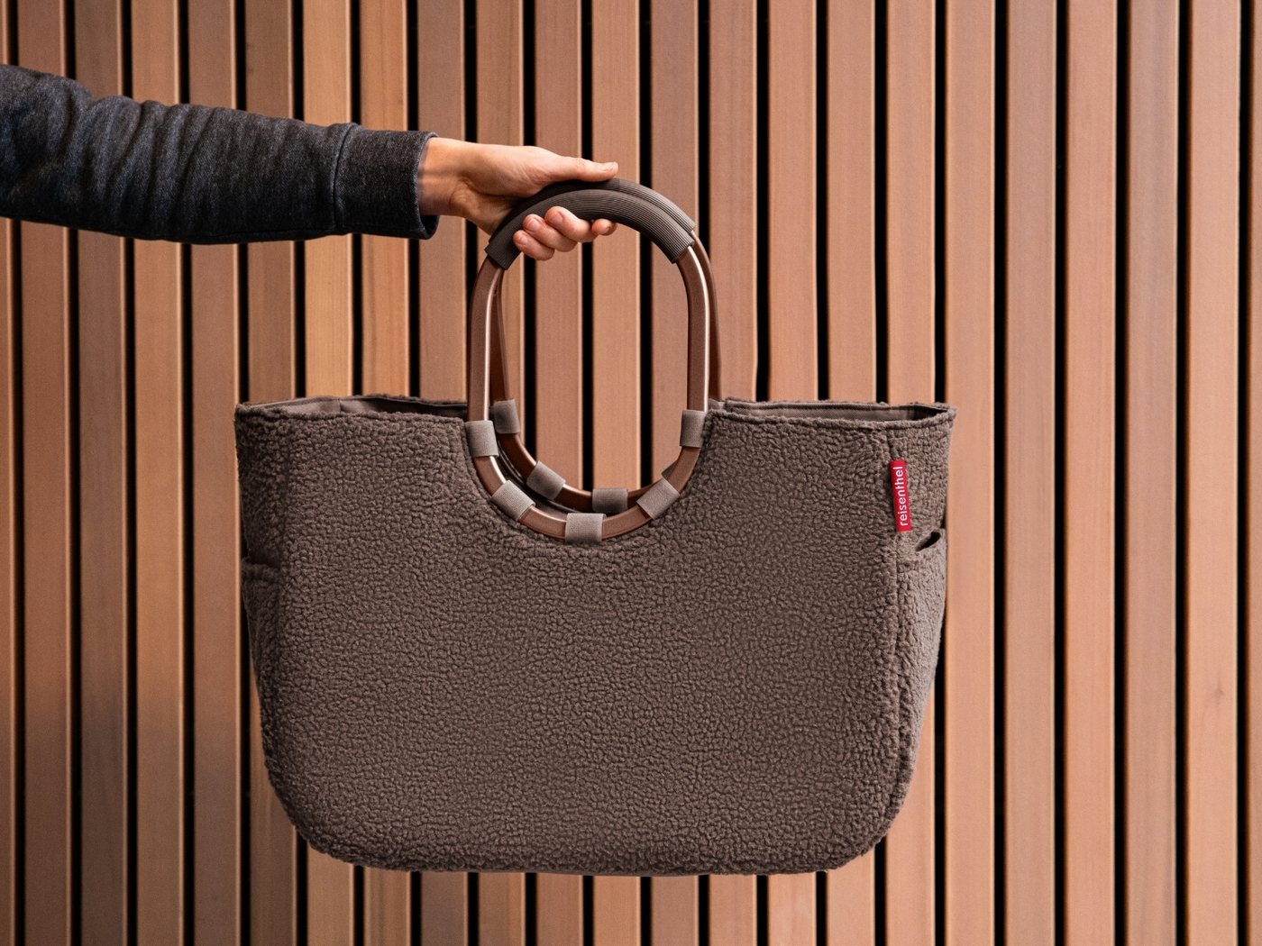 REISENTHEL® Einkaufskorb loopshopper L teddy chocolate – Bild 5 von 5
