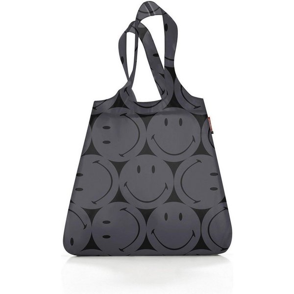 REISENTHEL® Einkaufsshopper MINI MAXI SHOPPER SMILEY GREY, Grau, Polyester, 15 l, B 43,5 x H 60 x T 7 cm