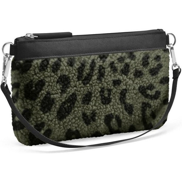 REISENTHEL® Kosmetiktasche MINI POUCH, Olivgrün, Polyester, Teddystoff, mit Schultergurt