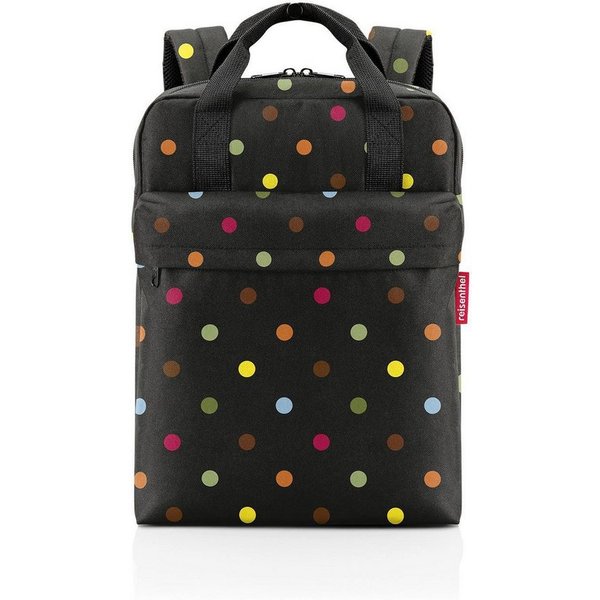 REISENTHEL® Rucksack ALLDAY BACKPACK M DOTS, 15 Liter, Schwarz, (1-tlg), wasserabweisend, verstellbare und gepolsterte Schultergurte