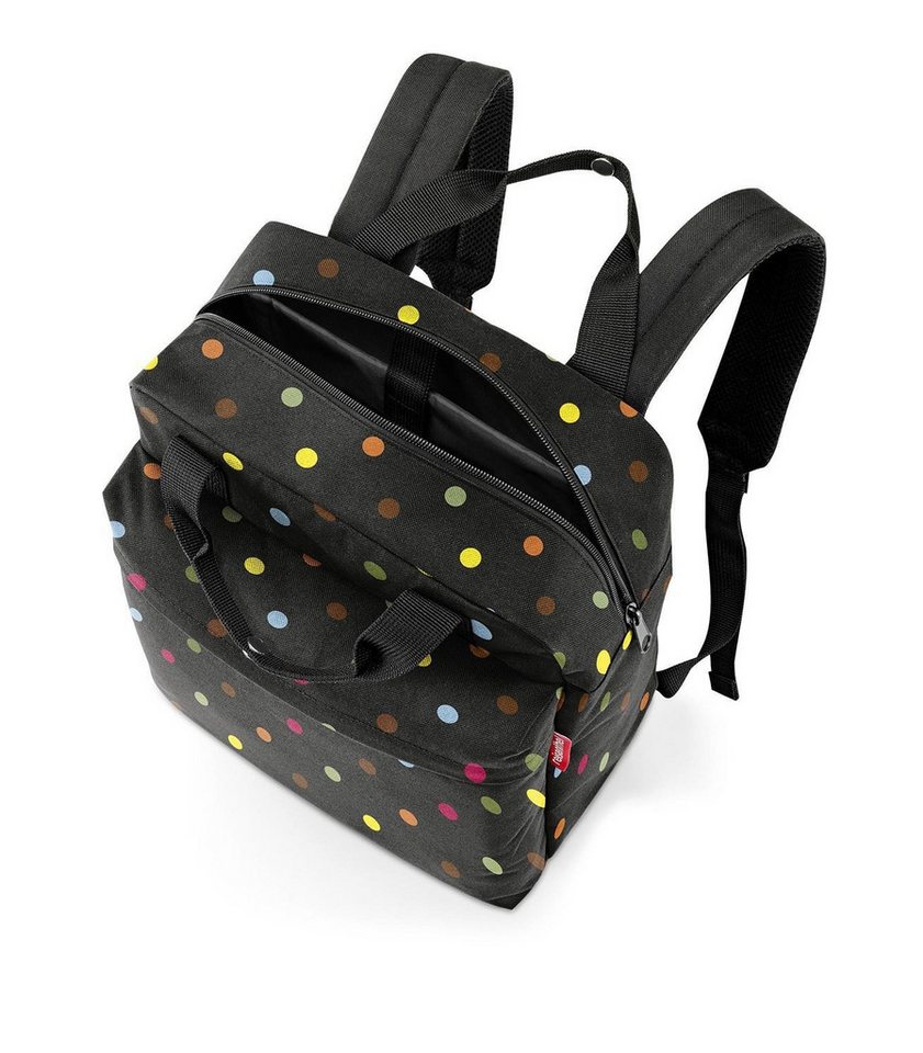 REISENTHEL® Rucksack ALLDAY BACKPACK M DOTS, 15 Liter, Schwarz, (1-tlg), wasserabweisend, verstellbare und gepolsterte Schultergurte – Bild 2 von 3