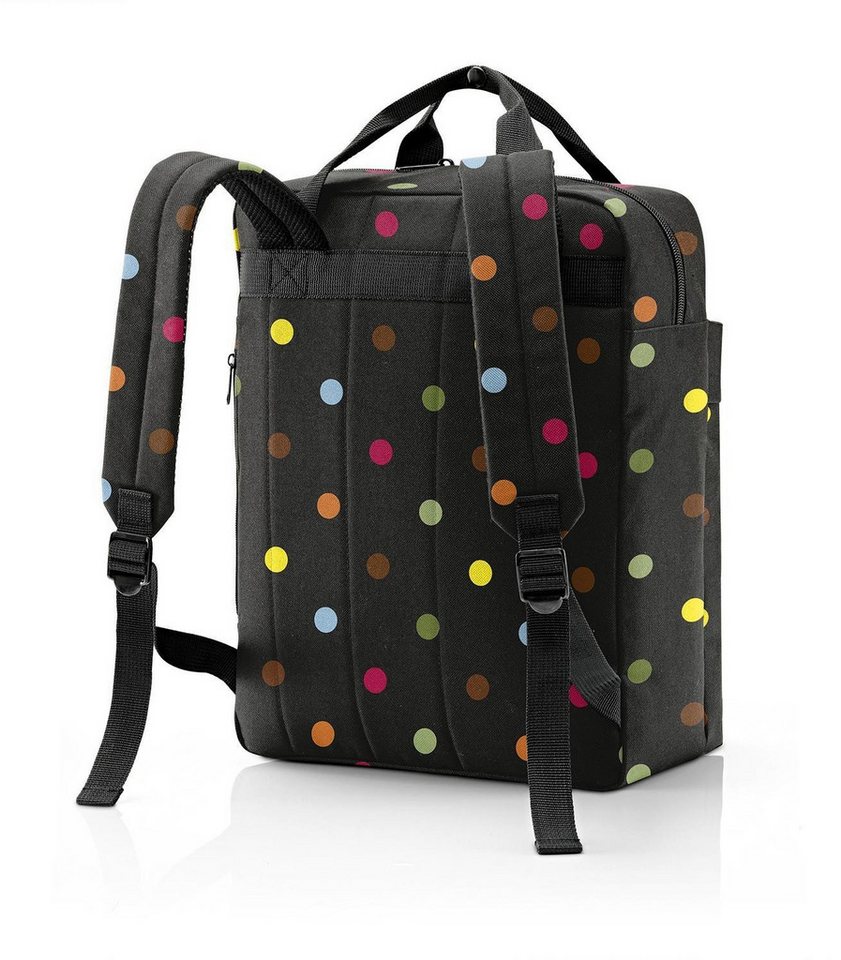 REISENTHEL® Rucksack ALLDAY BACKPACK M DOTS, 15 Liter, Schwarz, (1-tlg), wasserabweisend, verstellbare und gepolsterte Schultergurte – Bild 3 von 3