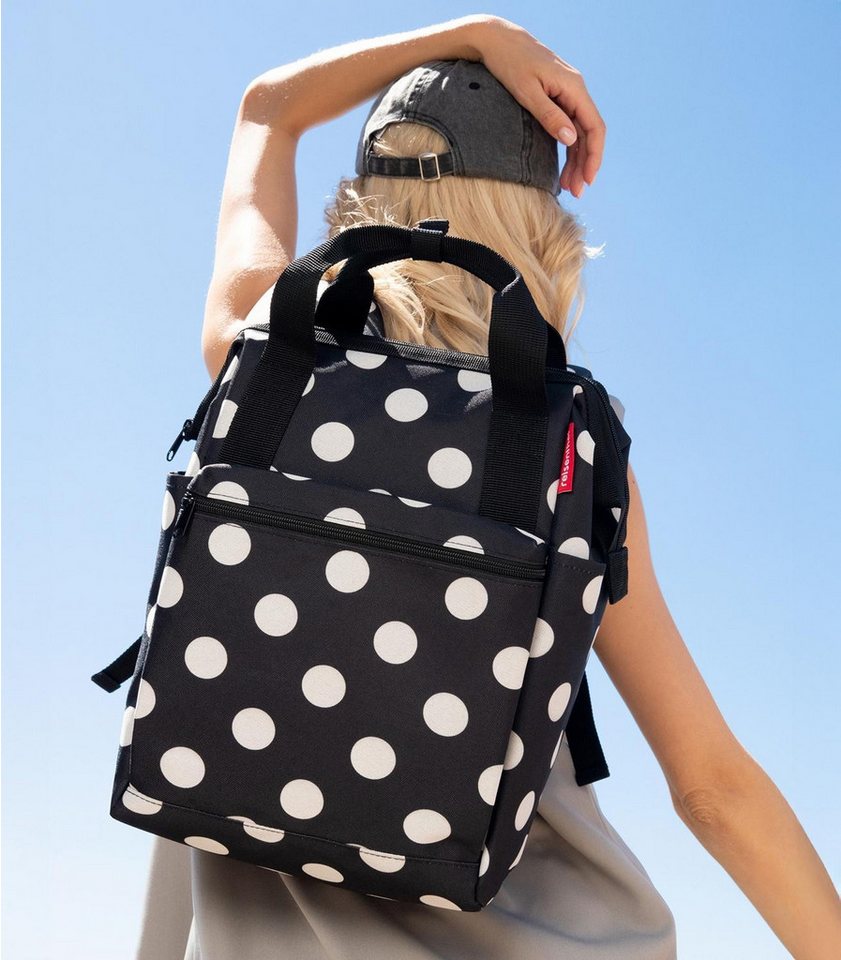 REISENTHEL® Rucksack ALLROUNDER, 12 Liter, Schwarz, Weiß, Polyester, Wasserabweisend, verstellbare Schultergurte – Bild 2 von 5