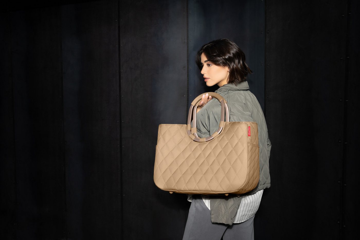 REISENTHEL® Shopper loopshopper L (1-tlg), gepolsterte Griffe, Standfüße, Reißverschlusstasche, Stecktaschen – Bild 3 von 4