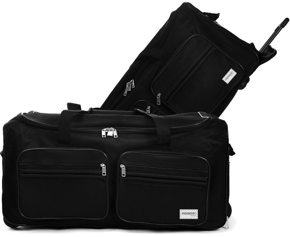 monzana Reisetasche Monzana (1-tlg), mit Rollen 85L Trolley Teleskopgriff Schwarz Groß XL Gepäcktasche – Bild 2 von 5