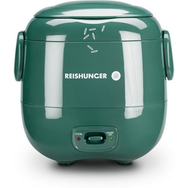 Reishunger Reiskocher Mini – 0,3 L– Keramikbeschichtung – 2 Portionen – in 4 Farben, 120 W, Handliche Größe für kleine Haushalte und unterwegs