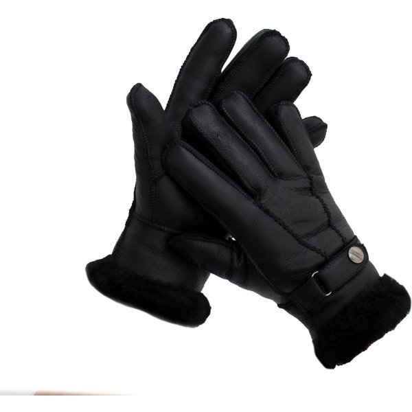 Reissner Lammfelle Lederhandschuhe Finger Handschuhe Nappaleder gefüttert echtes Lammfell (2-St)