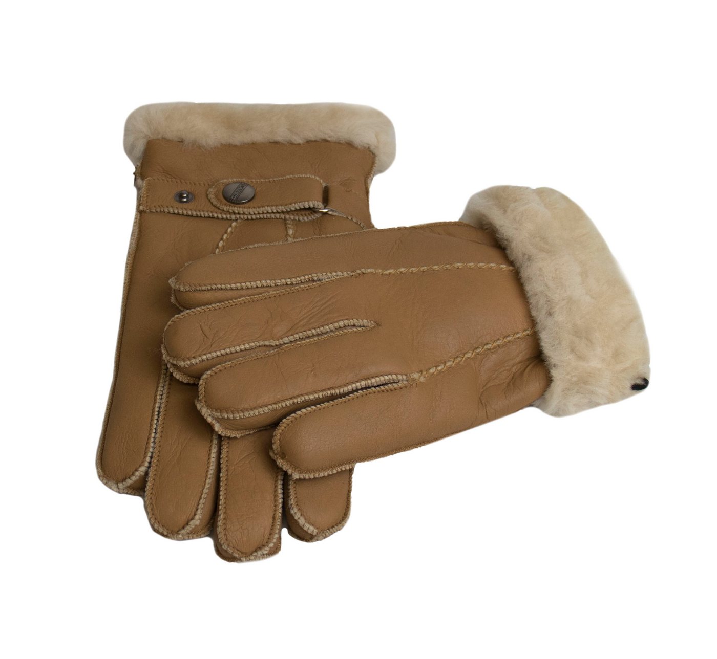 Reissner Lammfelle Lederhandschuhe Finger Handschuhe Nappaleder gefüttert echtes Lammfell (2-St) – Bild 2 von 5