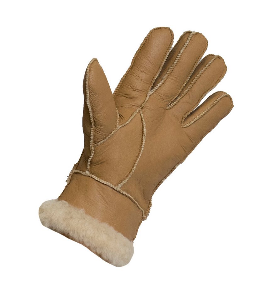 Reissner Lammfelle Lederhandschuhe Finger Handschuhe Nappaleder gefüttert echtes Lammfell (2-St) – Bild 4 von 5