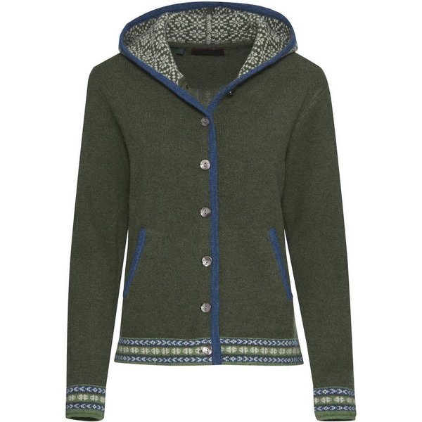 Reitmayer Strickjacke Jacquard-Cardigan mit Kapuze
