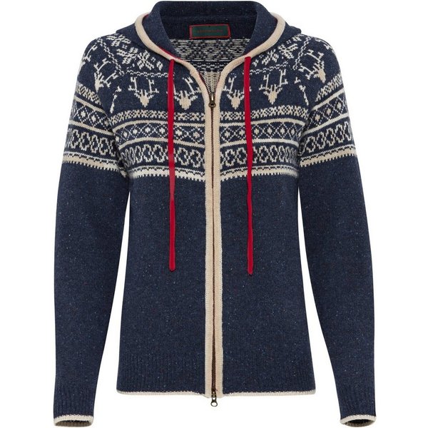Reitmayer Strickjacke Jacquard-Zipp-Strickjacke