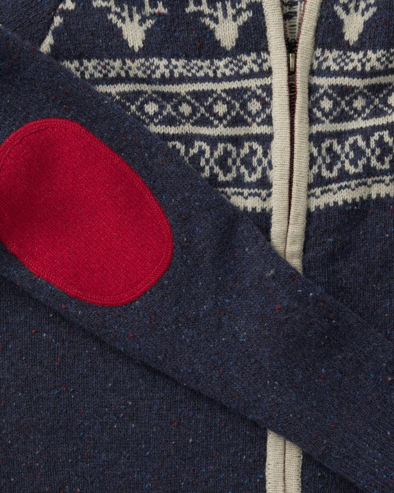 Reitmayer Strickjacke Jacquard-Zipp-Strickjacke – Bild 3 von 3