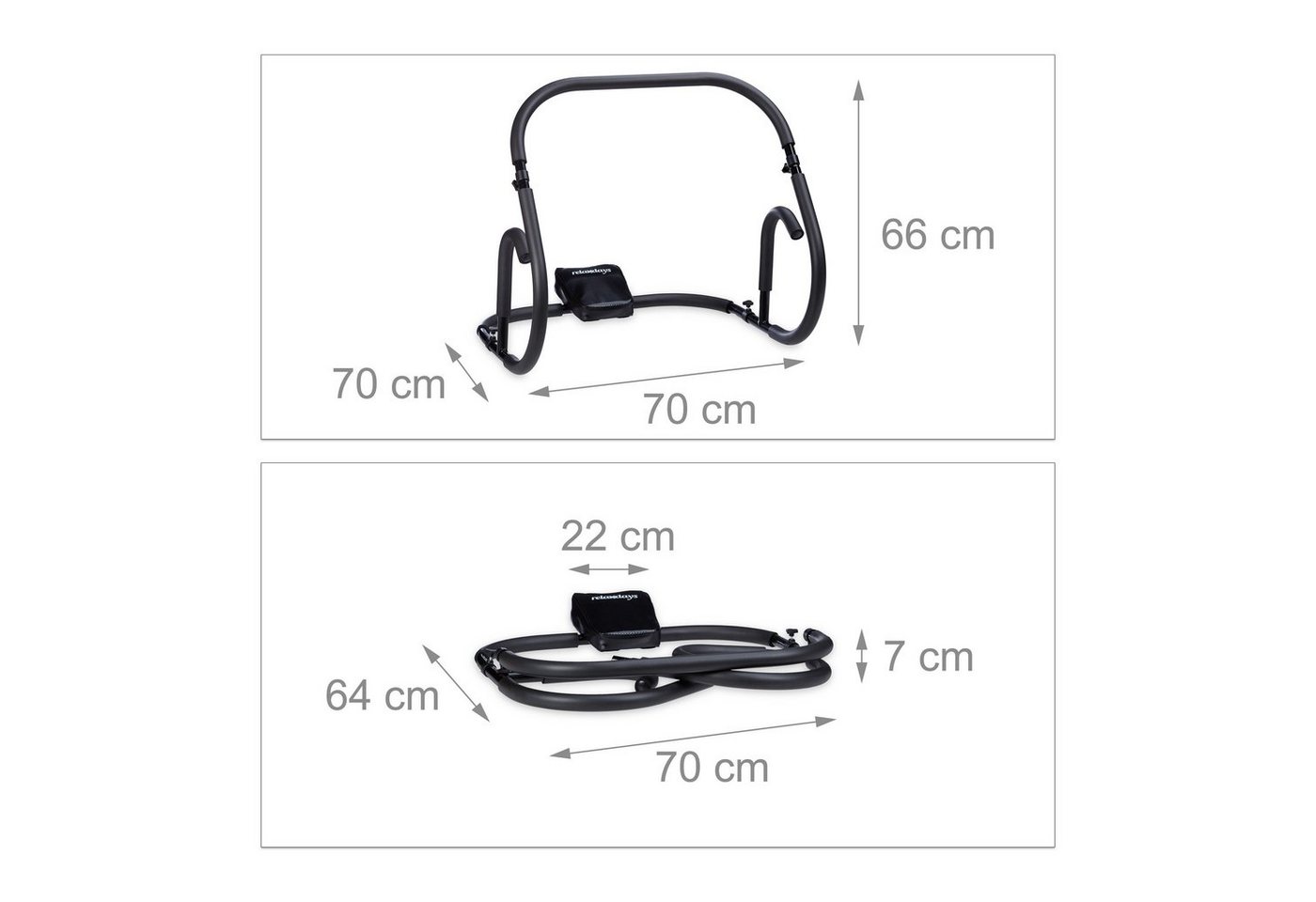 relaxdays AB-Roller Bauchtrainer AB Roller (5-St) – Bild 4 von 5