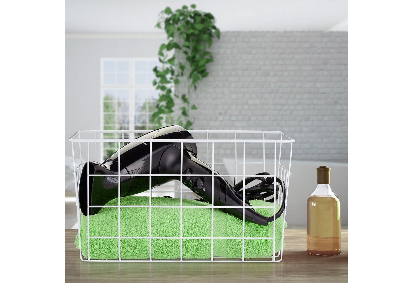 relaxdays Allzweckkorb Drahtkorb 3er Set (3 St), schwarz – Bild 3 von 5