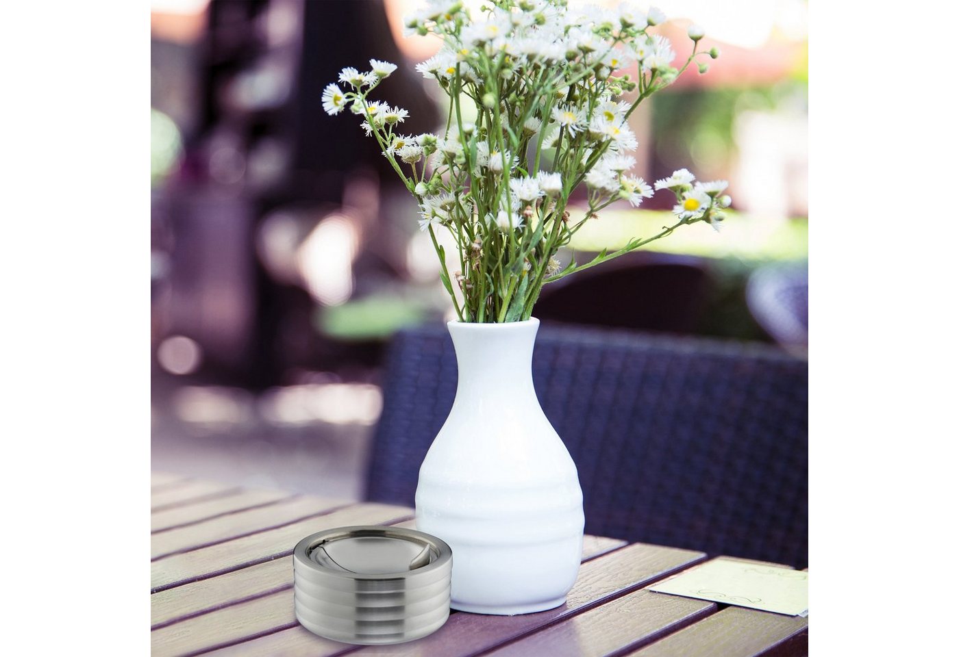 relaxdays Aschenbecher Windaschenbecher mit Deckel – Bild 2 von 5