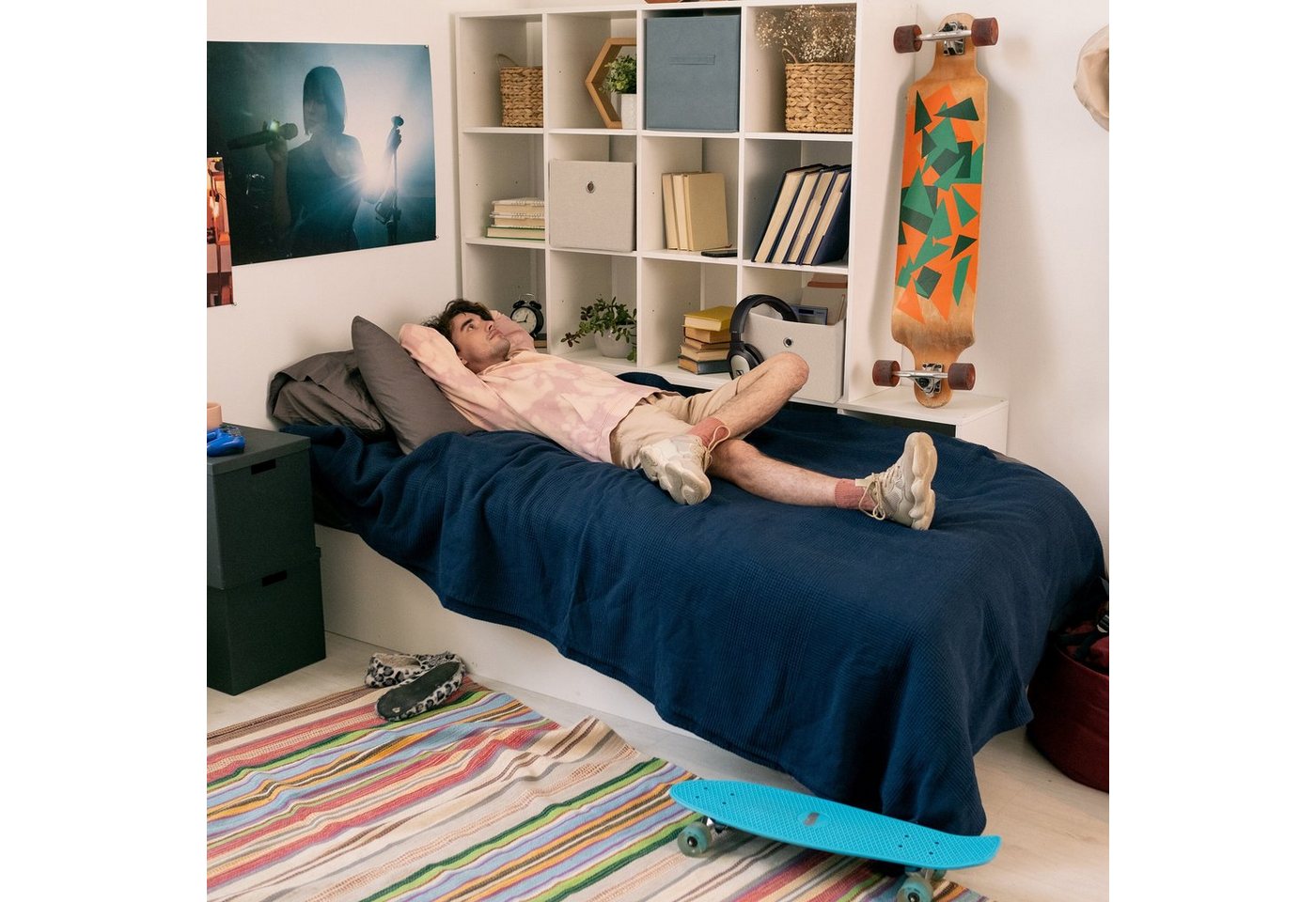 relaxdays Aufbewahrungsbox im 2er Set (2 St), schwarz – Bild 3 von 5