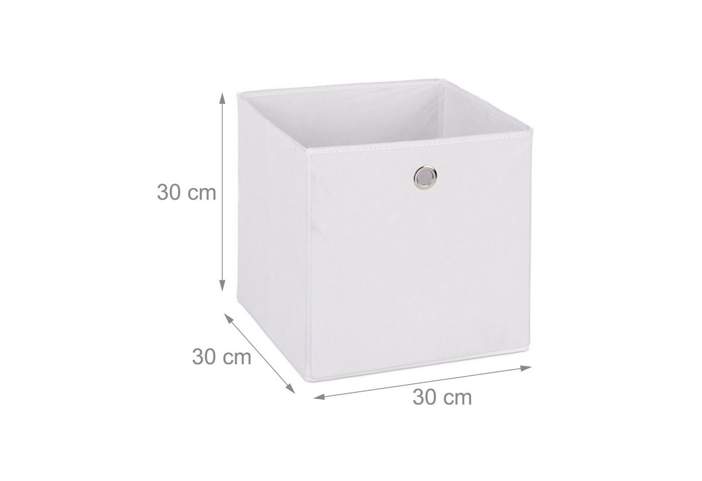 relaxdays Aufbewahrungsbox im 4er Set (4 St), weiß – Bild 4 von 5
