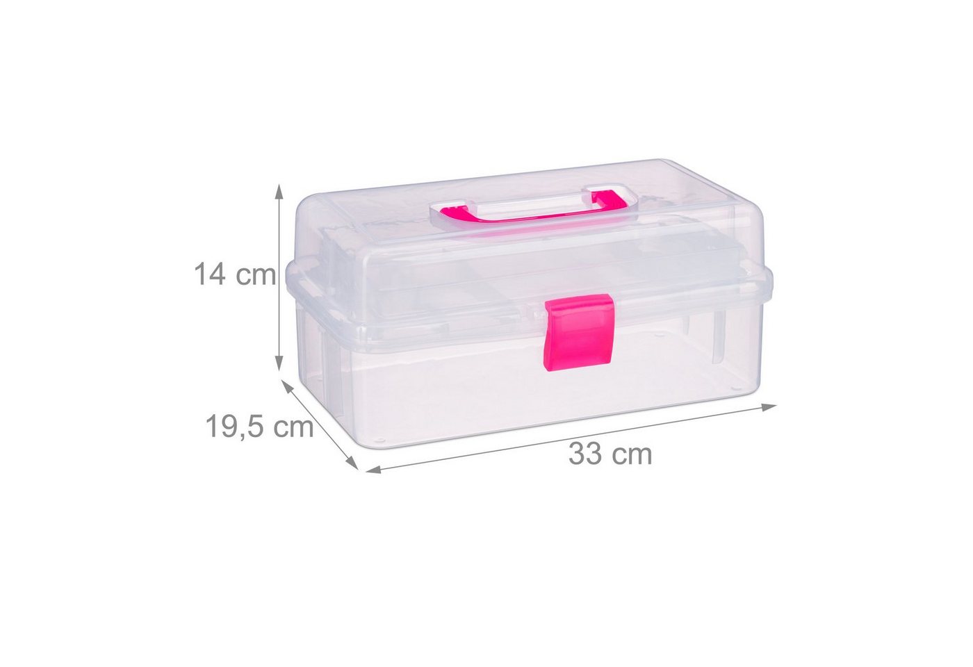 relaxdays Aufbewahrungsbox mit 9 Fächern (1 St), Pink – Bild 4 von 5