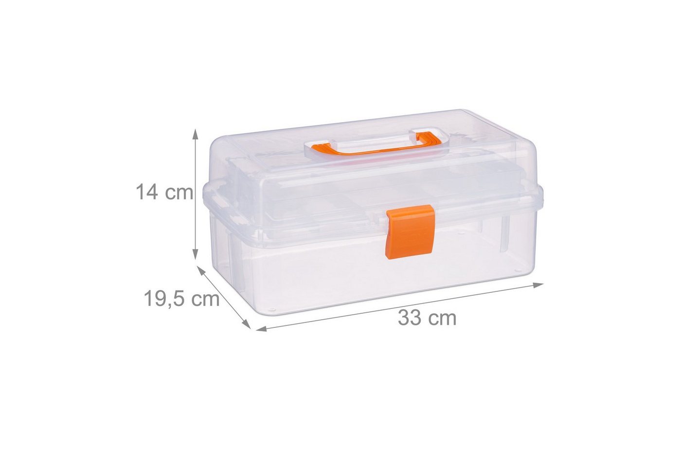 relaxdays Aufbewahrungsbox mit 9 Fächern (1 St), orange – Bild 4 von 5