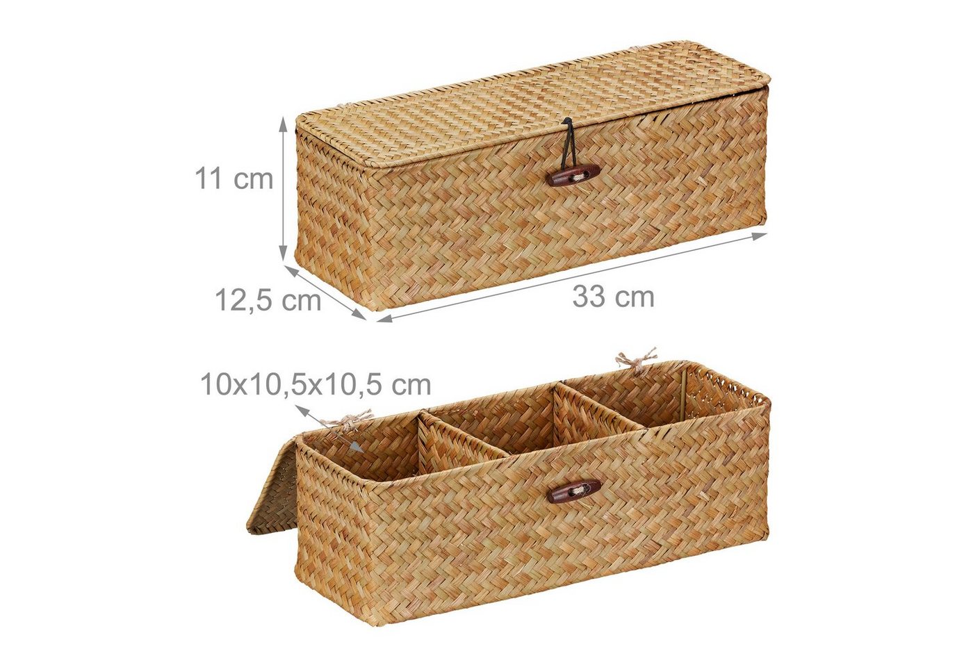 relaxdays Aufbewahrungsbox mit Deckel (1 St) – Bild 4 von 5