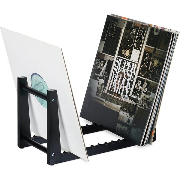 relaxdays Aufbewahrungsbox Schallplatten Ständer schwarz (1 St)
