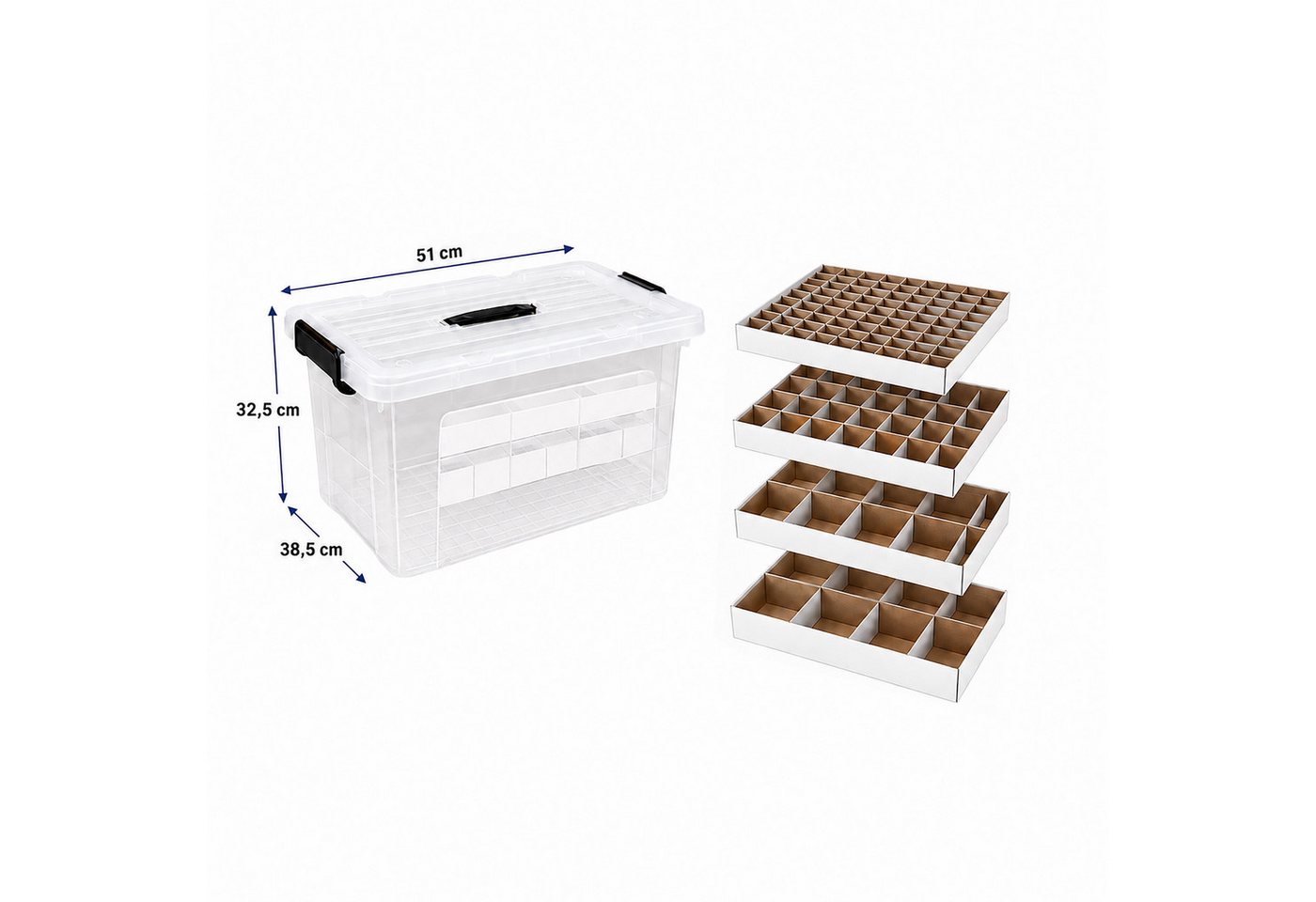 relaxdays Aufbewahrungsbox Weihnachtskugel Aufbewahrungsbox (1 St), 55 Liter – Bild 4 von 5