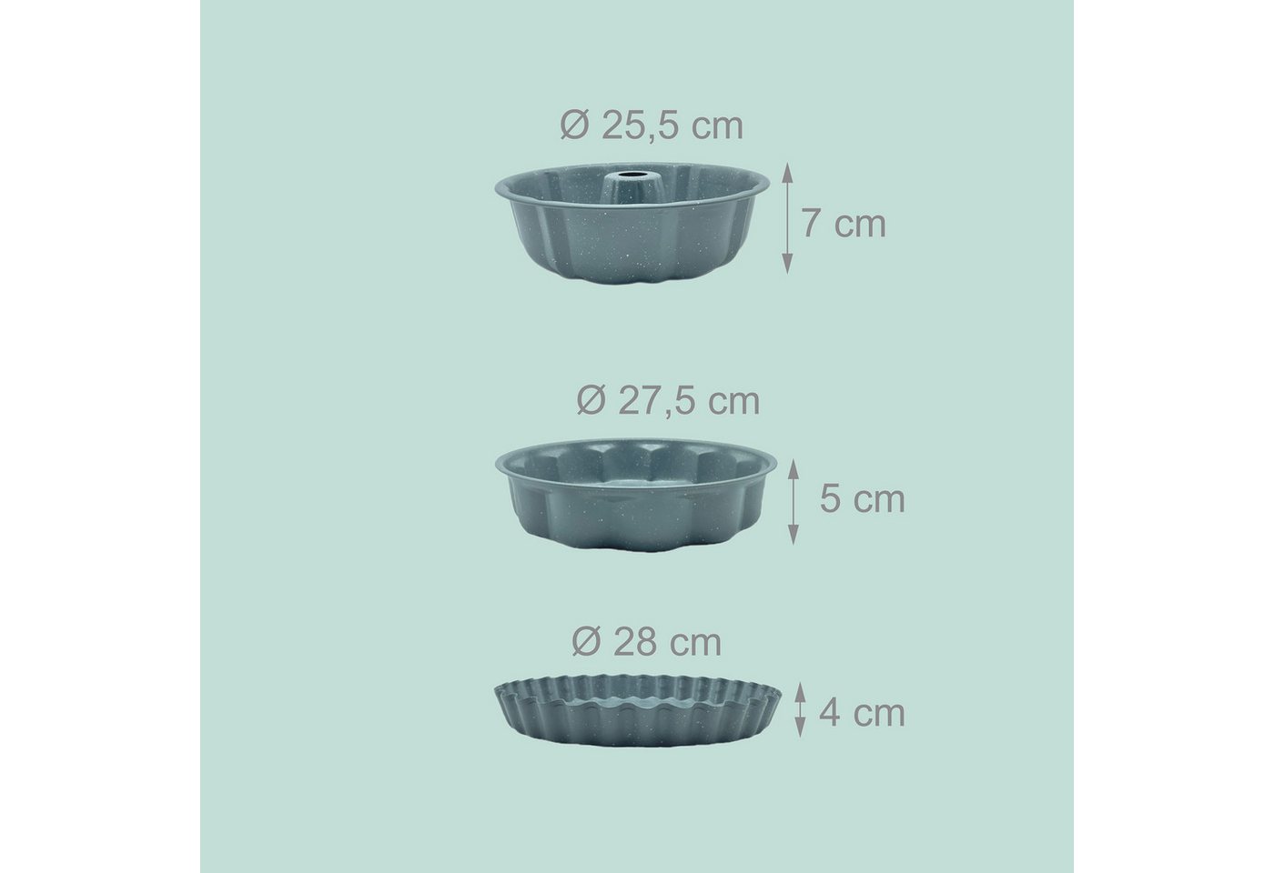 relaxdays Backform 3er Set, (3-tlg) – Bild 4 von 5