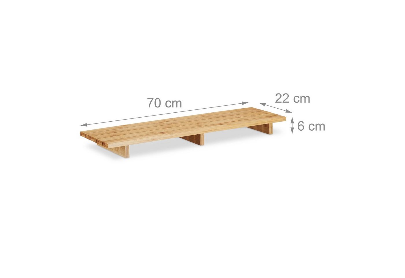 relaxdays Badewannenablage Bambus 70 cm – Bild 4 von 5