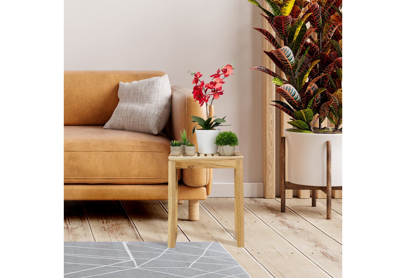 relaxdays Badhocker Hocker aus Holz (1 St) – Bild 3 von 5