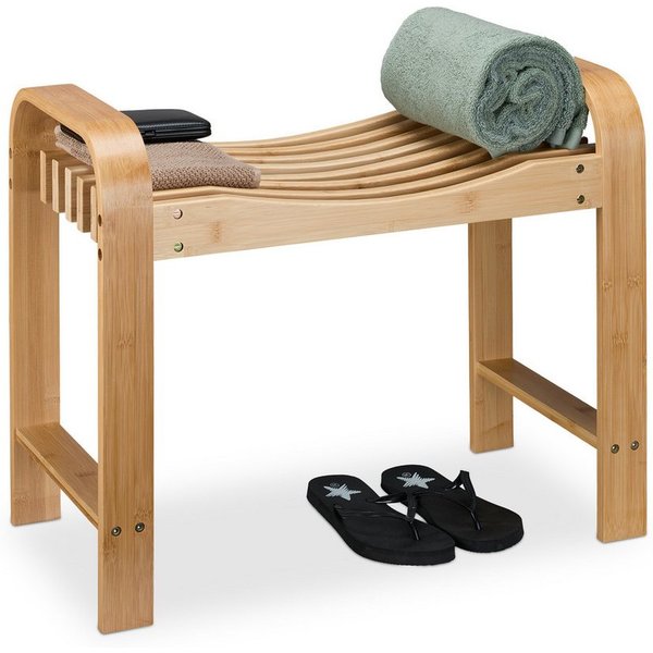 relaxdays Badhocker mit Griffen (1 St)