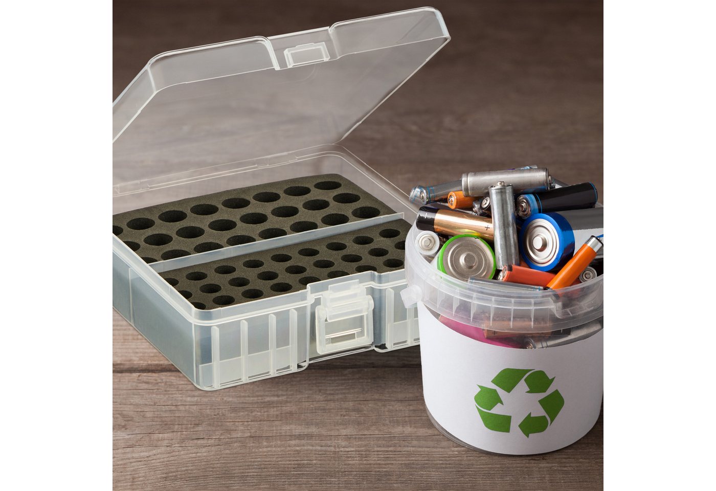 relaxdays Batteriebox mit Tester (2 St) – Bild 5 von 5