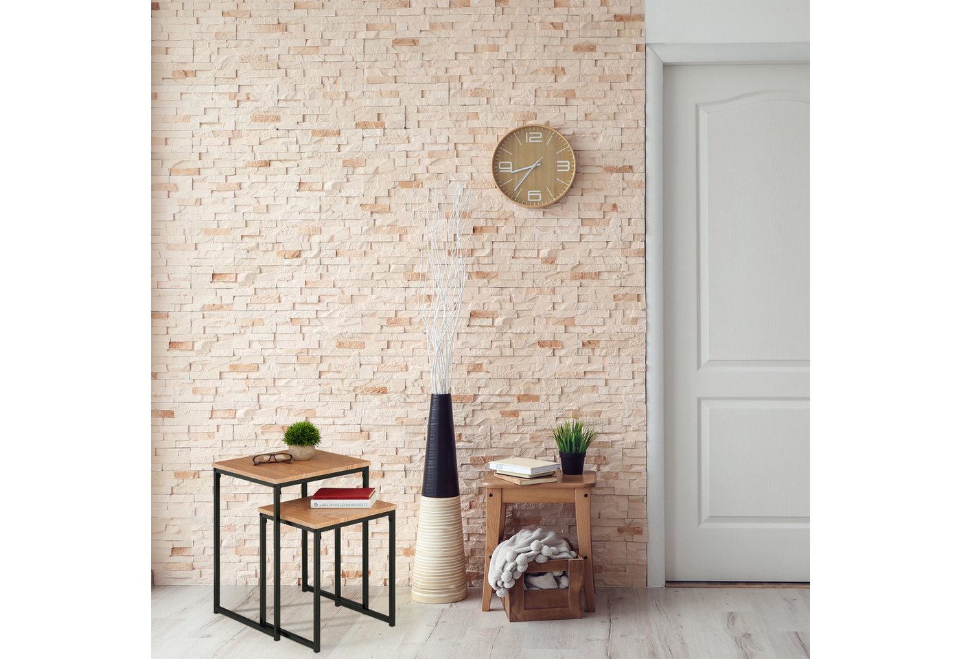 relaxdays Beistelltisch 2er Set (2-St., 2er Set), C – Bild 2 von 5