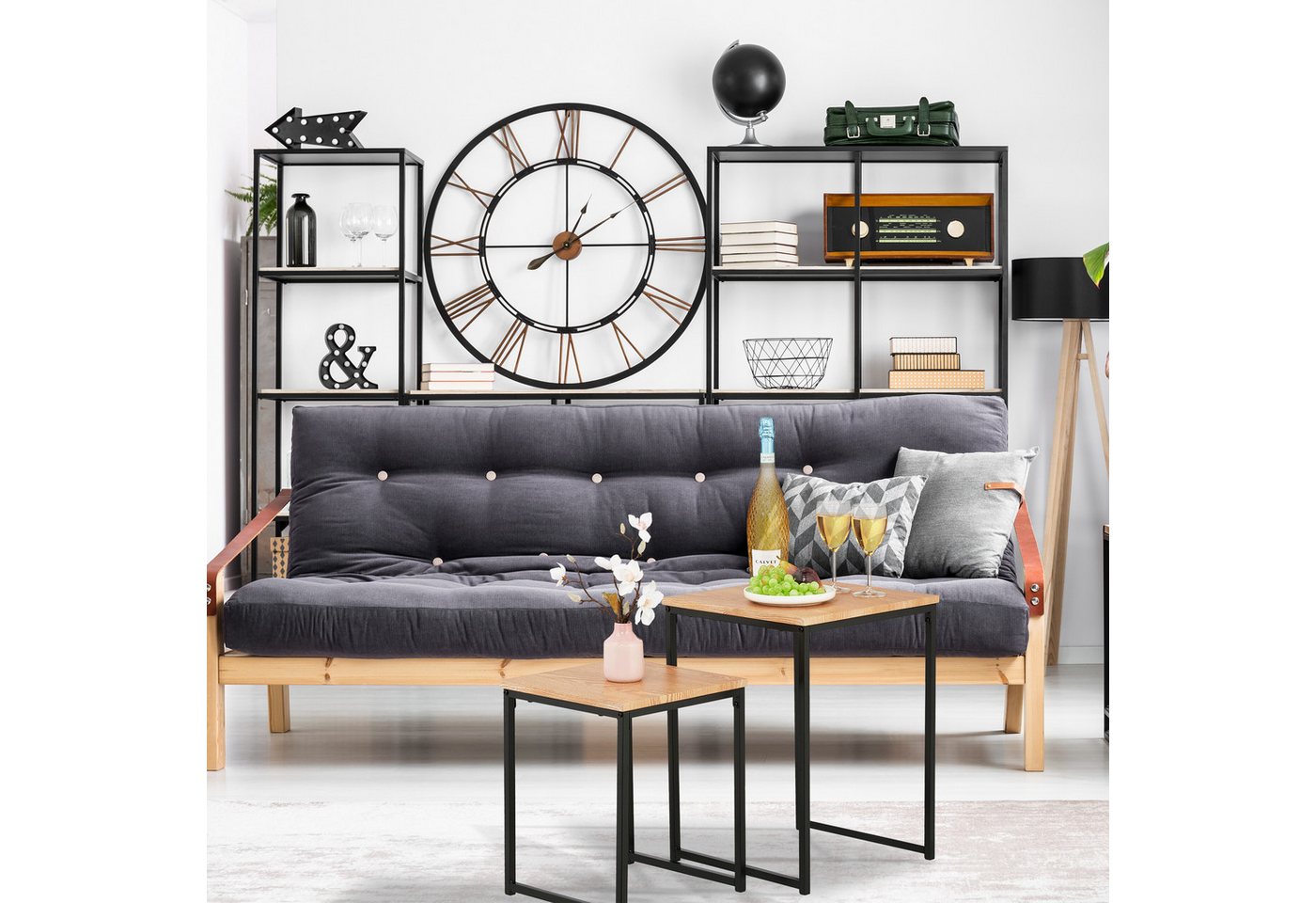 relaxdays Beistelltisch 2er Set (2-St., 2er Set), C – Bild 5 von 5