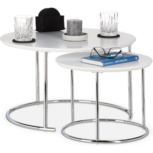 relaxdays Beistelltisch 2er Set Satztisch (2-St)