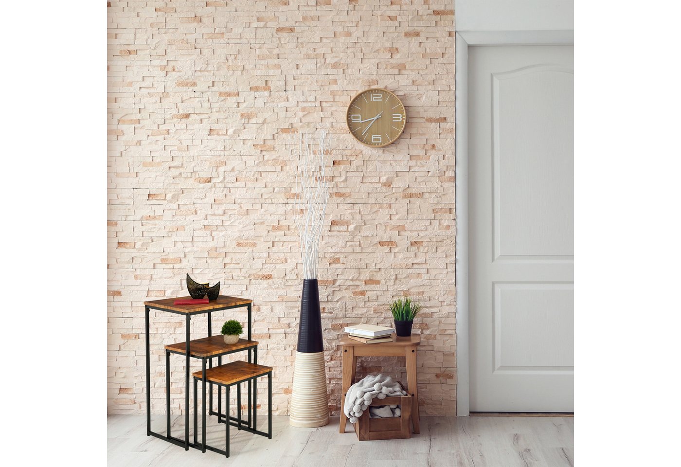 relaxdays Beistelltisch 3er Set (3-St., 3er Set), B – Bild 2 von 5