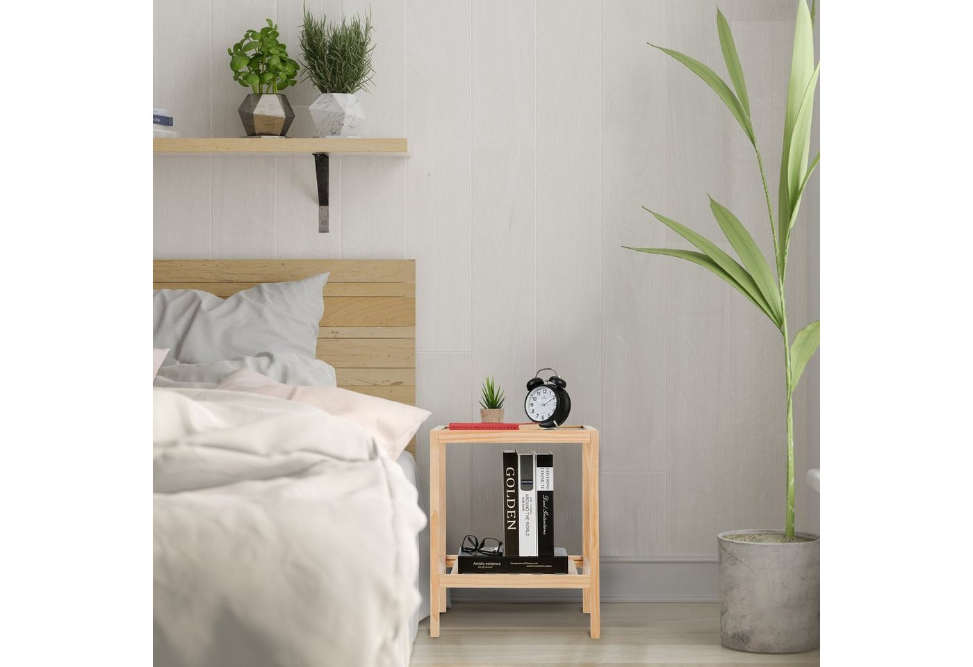 relaxdays Beistelltisch mit Glasplatte (1-St) – Bild 5 von 5