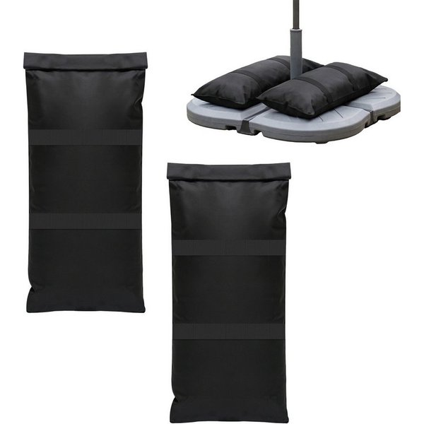 relaxdays Beschwerungsgewicht Befüllbare Sandsäcke 2er Set, Pavillon, Gartenmöbel, Zelt, Sonnenschirm, Trampolin, (2-tlg)