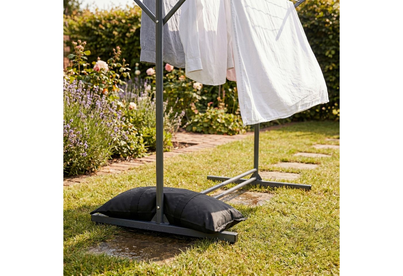 relaxdays Beschwerungsgewicht Befüllbare Sandsäcke 2er Set, Pavillon, Gartenmöbel, Zelt, Sonnenschirm, Trampolin, (2-tlg) – Bild 3 von 5
