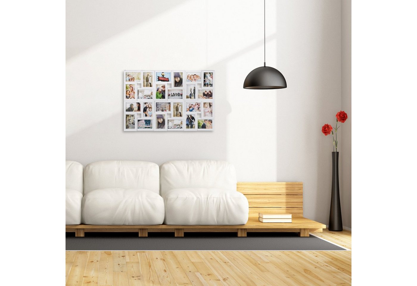 relaxdays Bilderrahmen Collagen 24 Bilder, für 24 Bilder (1 St), weiß – Bild 5 von 5