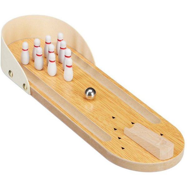 relaxdays Billardtisch Tischbowling Minispiel, (12-tlg)