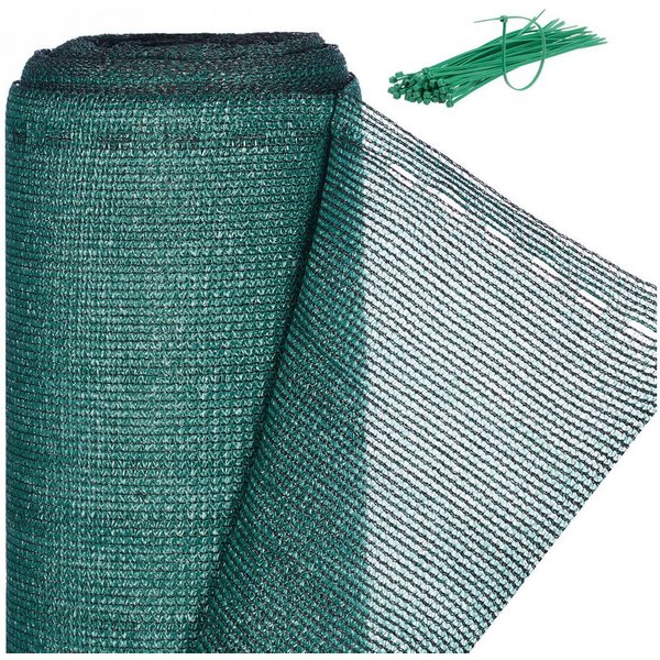 relaxdays Blende Zaunblende grün 1,5m, Zubehör für Gartenzaun und Balkongeländer, 1,5 x 6 Meter