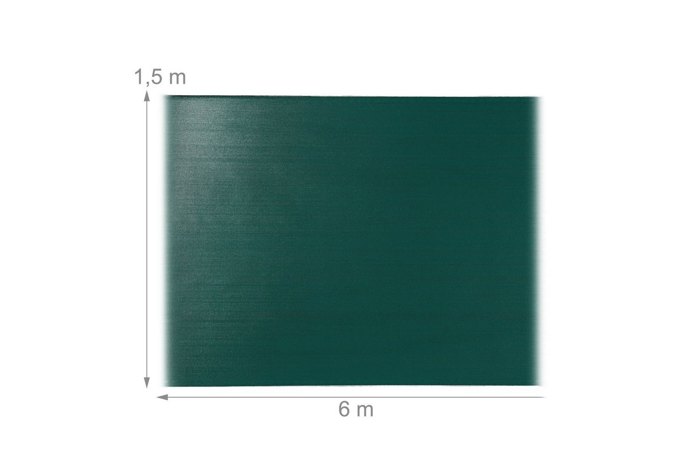 relaxdays Blende Zaunblende grün 1,5m, Zubehör für Gartenzaun und Balkongeländer, 1,5 x 6 Meter – Bild 4 von 5